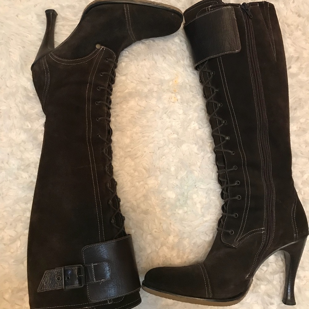 Bebe Size 7 knee boots chocolate brown Women’s